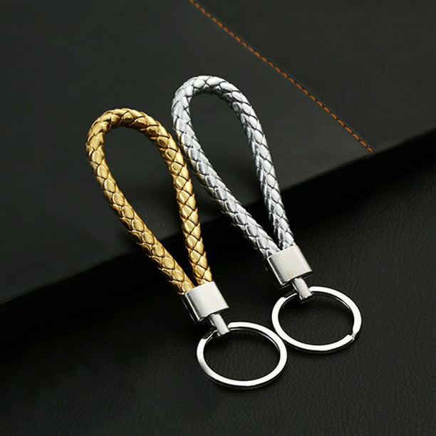 5 Stainless Steel Key Ring with Synthetic leather Band Fit 10mm Slide Charm 